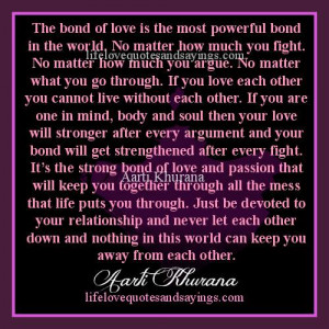 the bond of love is the most powerful bond in the world no matter how ...