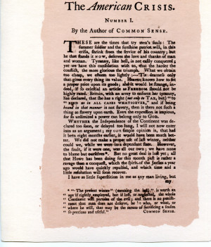 Read more on Who said 'these are the times that try men's souls' .