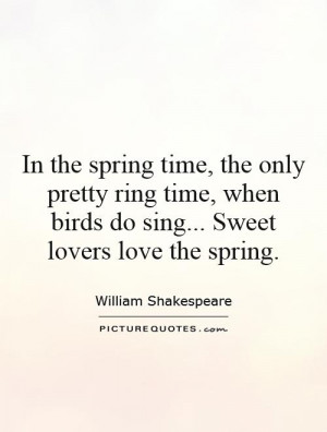 William Shakespeare Quotes Spring Quotes