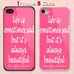 Marilyn Monroe Quote Pink Unique Cute Girly Lips Custom iPhone 5 Case ...