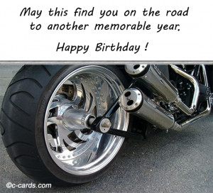happy birthday motorcycle girl