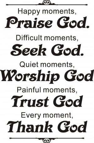 Lettering Quotes Wall Decal Decor God Christian Praise Home Stickers