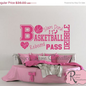 ... Basketball Girls Room Teen Girl Room Decor Wall Art Basketball Decor