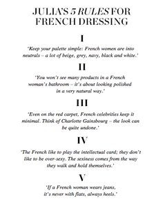 French style, simplicity, fashion quotes