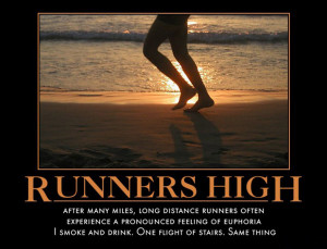 runners high after many miles long distance runners often