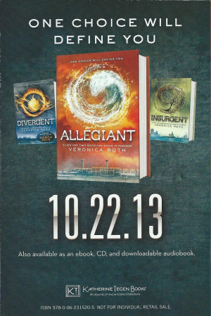 Allegiant Preview Booklets Released Today!