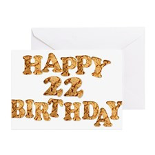 22nd birthday card for a cookie lover Greeting Car for