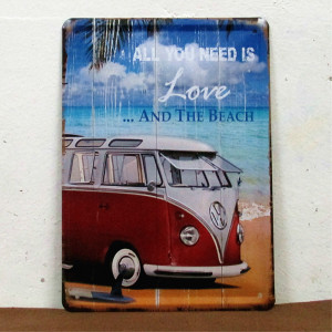VW bus wall poster Tin plate sign retro vintage metal painting wall ...