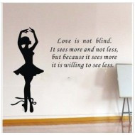 Little girl ballet dance romantic dance wall sticker