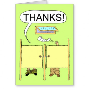 Funny Thank You Card: Toilet Paper