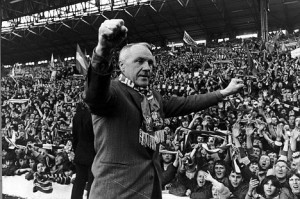 No 1: Bill Shankly enjoys adoration from Liverpool supporters