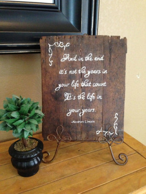 Reclaimed Wood Sign with Hand Painted Quote by FlightofFancyLLC, $45 ...