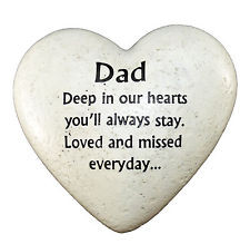 ... Resin stone effect Outdoor Plaque Graveside Memorial Ornament DAD