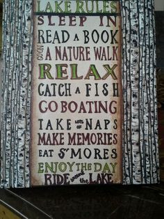 did this for my cabin! HH birch# fishing quotes#