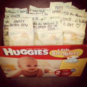 Baby Shower gift: write quotes/inspirations on diapers for the new ...