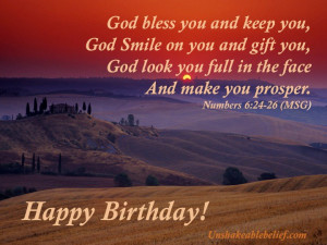 ... Bless You And Keep You God Smile On You And Gift You - Birthday Quote