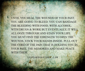 UNTIL YOU HEAL THE WOUNDS OF YOUR PAST.