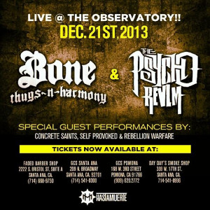 Bone Thugs N Harmony + Psycho Realm LIVE at the Observatory Dec 21st