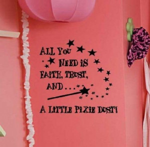 Cute wall quote for a bedroom about Faith and Trust