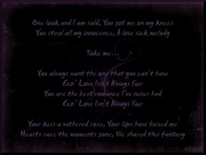 BVB Love isn't always fair Lyrics by GD0578