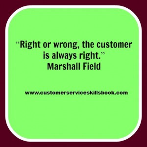 Customer Service Quote – Marshall Field