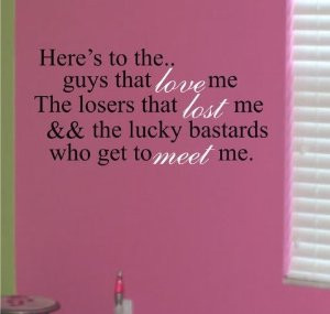 Here's to All the Boys Quote Wall Decal Sticker Teen Love Girl ...