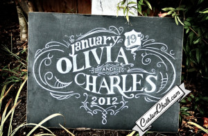 ... wedding details ceremony reception signs on Etsy chalkboard chic 2