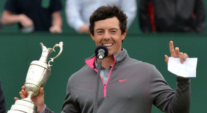 ... Rory McIlroy after he claimed his first Claret Jug for winning the