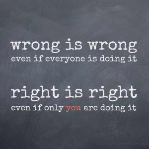 Wrong vs. Right