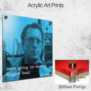 roy scheider jaws quote square wall art