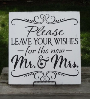 Wedding Guest Book Table Sign Please Leave Your Wishes by erinjt, $30 ...