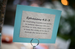 Wedding- Bible verse, table number