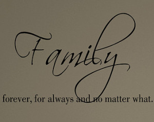 Family Forever Symbols Decal- family forever for