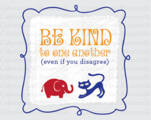 Auburn Be Kind to One Another (orange/blue, 8x10