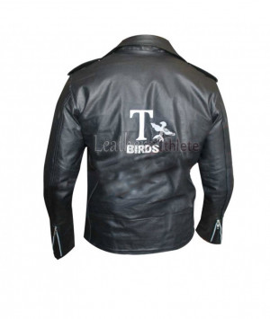 Jackets » JOHN TRAVOLTA GREASE DANNY ZUKO T BIRDS LEATHER JACKET