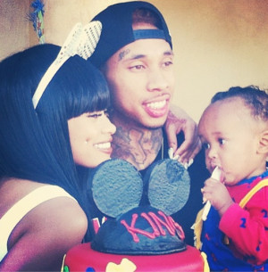 ... the breakup: Blac Chyna, Tyga and their son King Cairo (Instagram