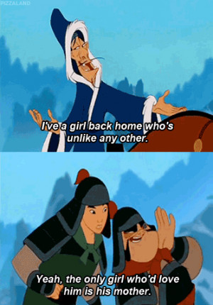 mulan ii video quotes you are just different disney videos
