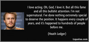 Heath Ledger Quote