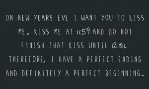 New Years Eve Kiss.. A perfect beginning & ending..