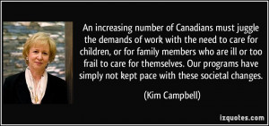 An increasing number of Canadians must juggle the demands of work with ...