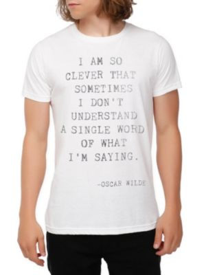 Oscar Wilde Clever Quote Slim-Fit T-Shirt