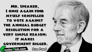 Mr Speaker I Once Again by ron-paul Picture Quotes