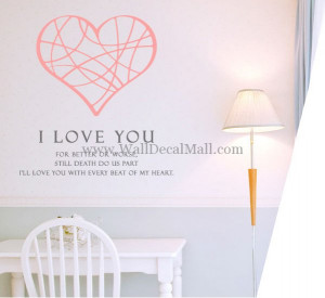 Amanda I Love You Quote Wall Decals