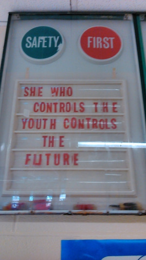 Hitler quote on the wall of my school Put up by the lesbian feminist ...