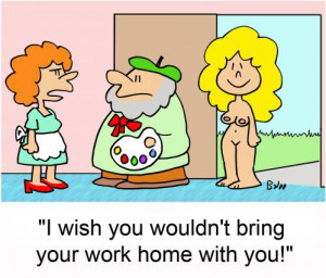 Cartoon: Work home with you (medium) by rmay tagged artist,nude,model ...