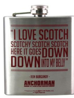Love Scotch…” Anchorman Ron Burgundy Hip Flask by Keep Calm and ...