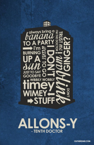 Dr. Who 10th Quote Poster www.outnerdme.com