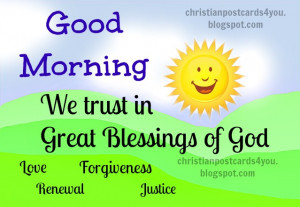 ... quotes, promises of God. Good morning to you. Have a great morning