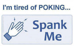 Facebook spank button
