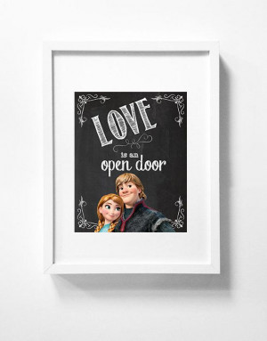 Disney's Frozen printable wall art Anna Disney Poster Movie Chalk Wall ...